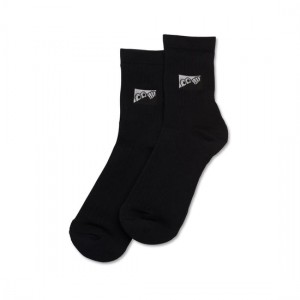 Black Men's Last Resort AB Heel Tab Dress Socks | Canada-1098623