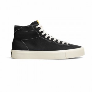 Black / White Men's Last Resort AB VM001 Canvas Hi Skate Shoes | Canada-0327168