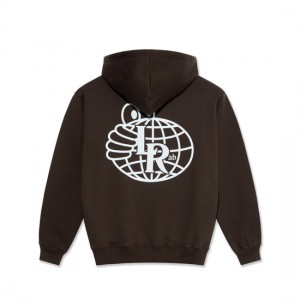 Dark Brown Men's Last Resort AB Atlas Monogram Hoodie | Canada-0958234