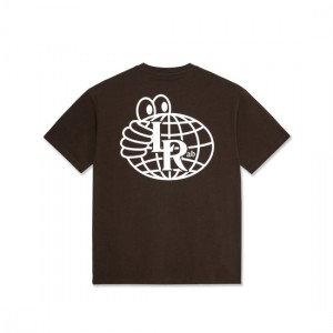 Dark Brown Men's Last Resort AB Atlas Monogram T Shirts | Canada-1954782