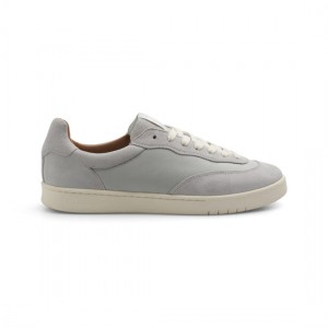 Grey / White Men's Last Resort AB CM001 Lo Suede/Leather Sneakers | Canada-7589304