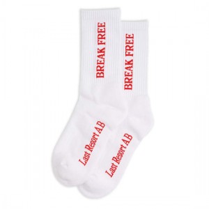 White Men's Last Resort AB Break Free Socks | Canada-0251367
