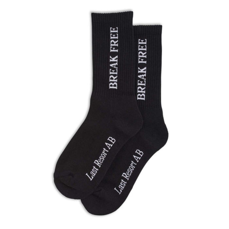 Black Men\'s Last Resort AB Break Free Socks | Canada-0852973