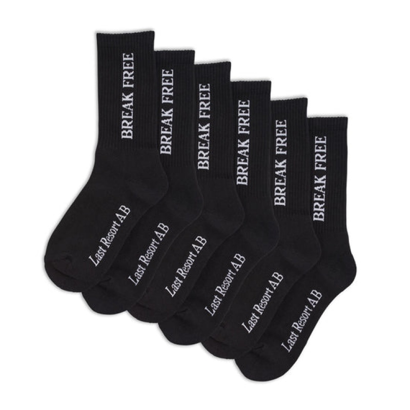 Black Men\'s Last Resort AB Break Free Socks | Canada-5789102