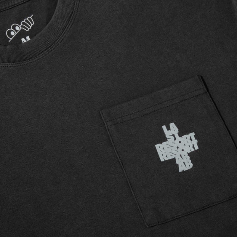 Black Men's Last Resort AB Cross Pocket T Shirts | Canada-0518932