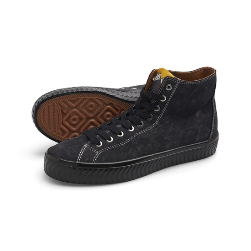 Black Men's Last Resort AB VM003 Hi Canvas Spitfire Skate Shoes | Canada-9581437
