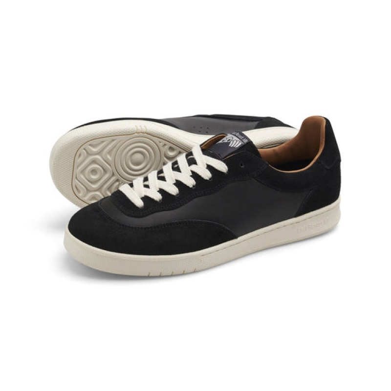 Black / White Men's Last Resort AB CM001 Lo Suede/Leather Sneakers | Canada-5768320