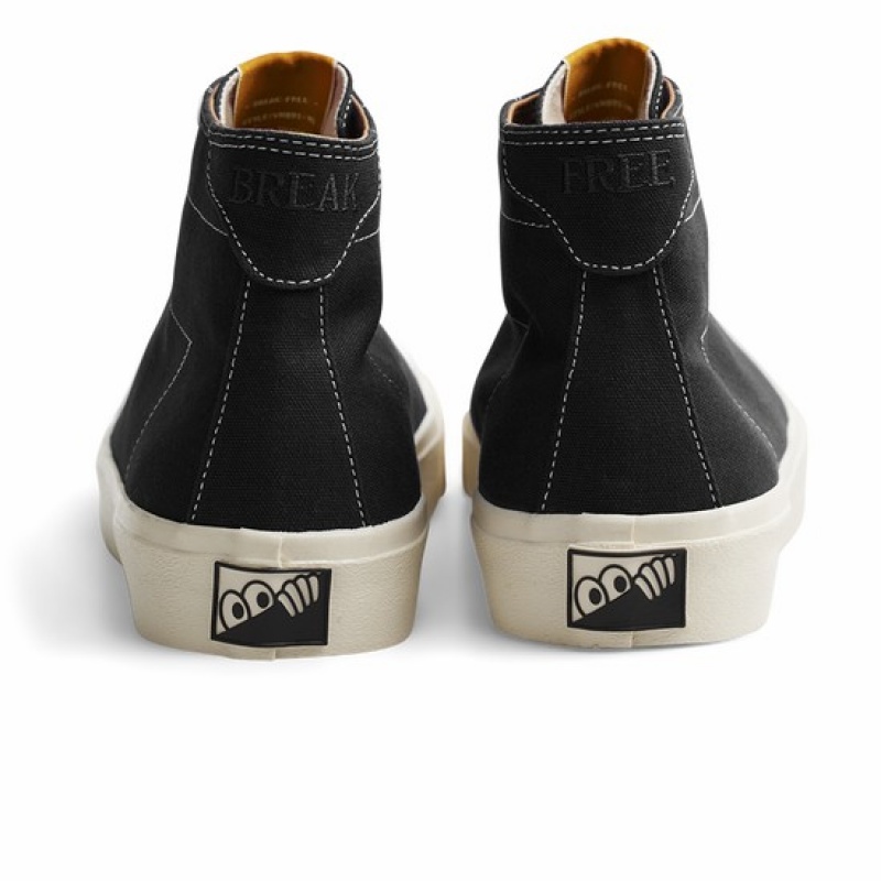 Black / White Men's Last Resort AB VM001 Canvas Hi Skate Shoes | Canada-0327168