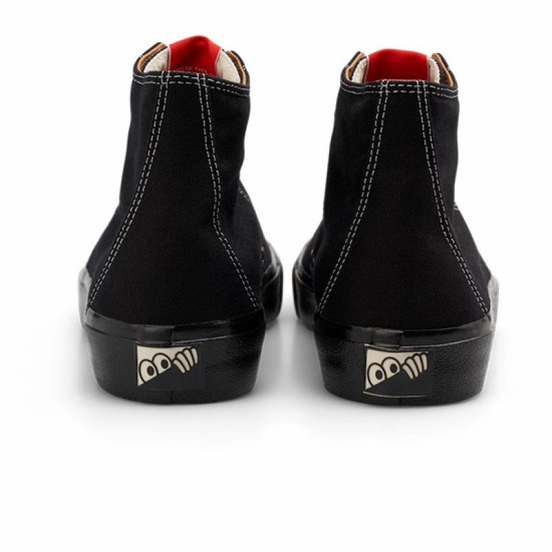 Black / White Men's Last Resort AB VM003 Canvas Hi Skate Shoes | Canada-0586437