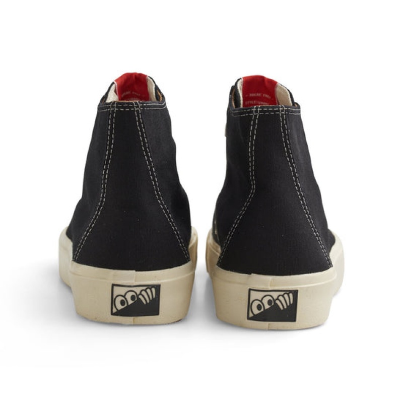 Black / White Men's Last Resort AB VM003 Hi Canvas Skate Shoes | Canada-4189572