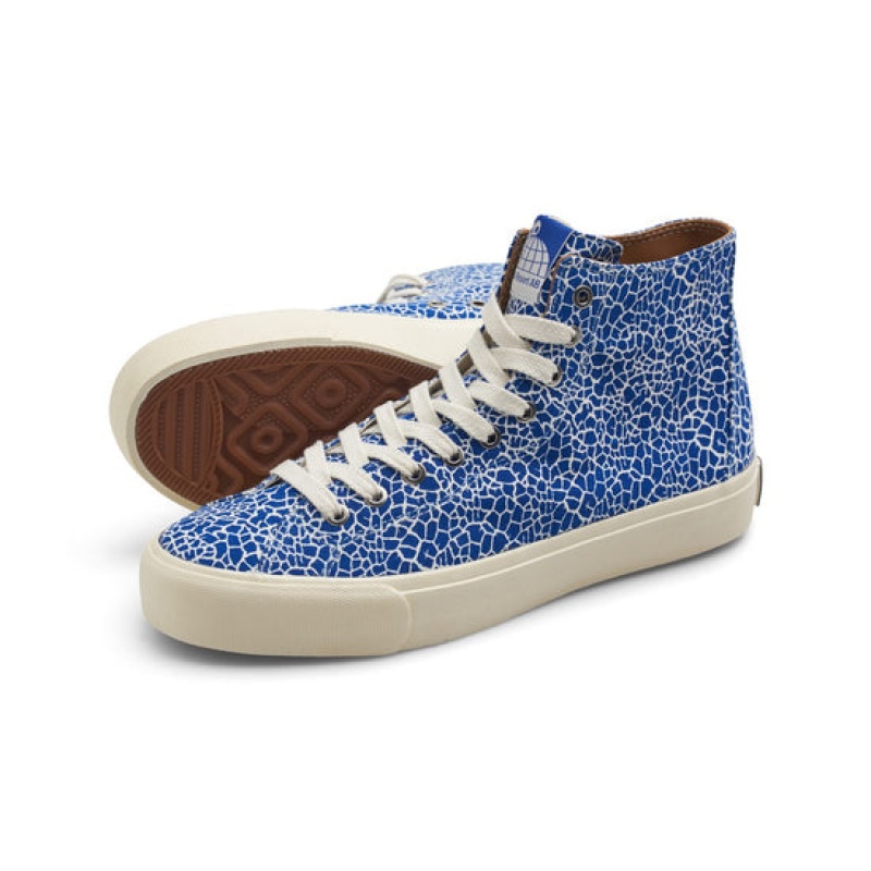 Blue / White Men's Last Resort AB VM003 Canvas Hi Skate Shoes | Canada-3267184