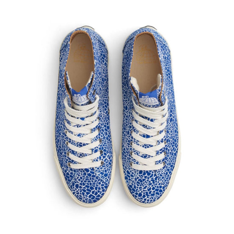 Blue / White Men's Last Resort AB VM003 Canvas Hi Skate Shoes | Canada-3267184