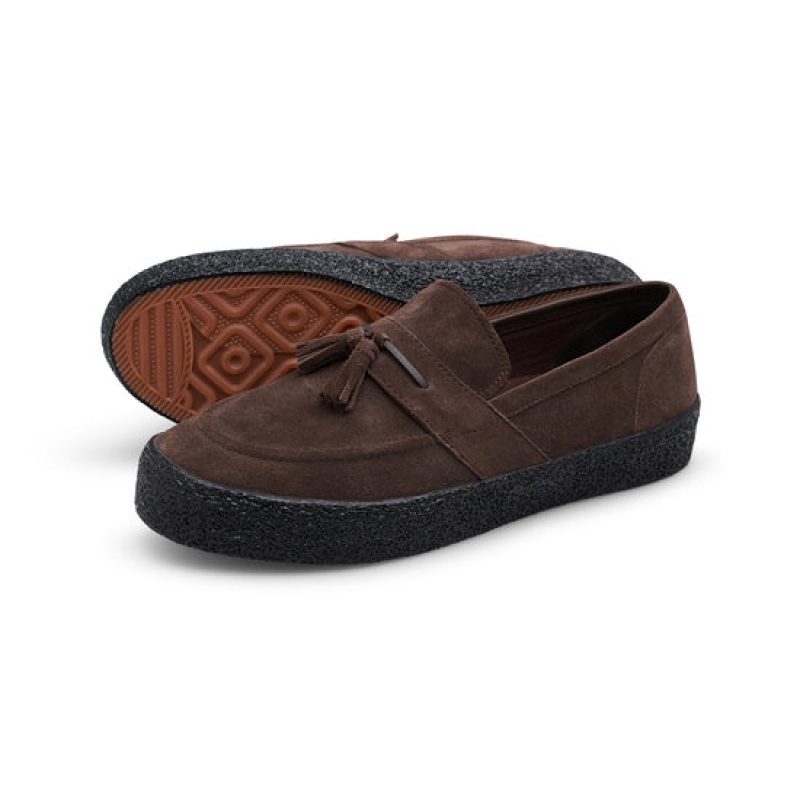 Brown / Black Men's Last Resort AB VM005 Suede Skate Shoes | Canada-79261gg
