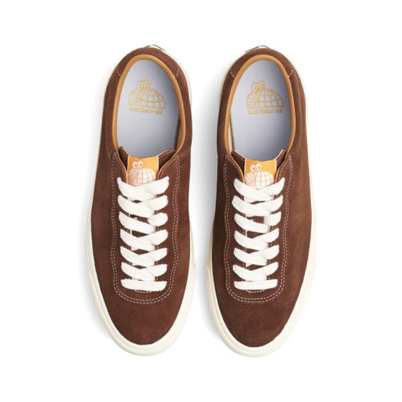 Brown / White Men's Last Resort AB VM001 Lo Suede Skate Shoes | Canada-3759641
