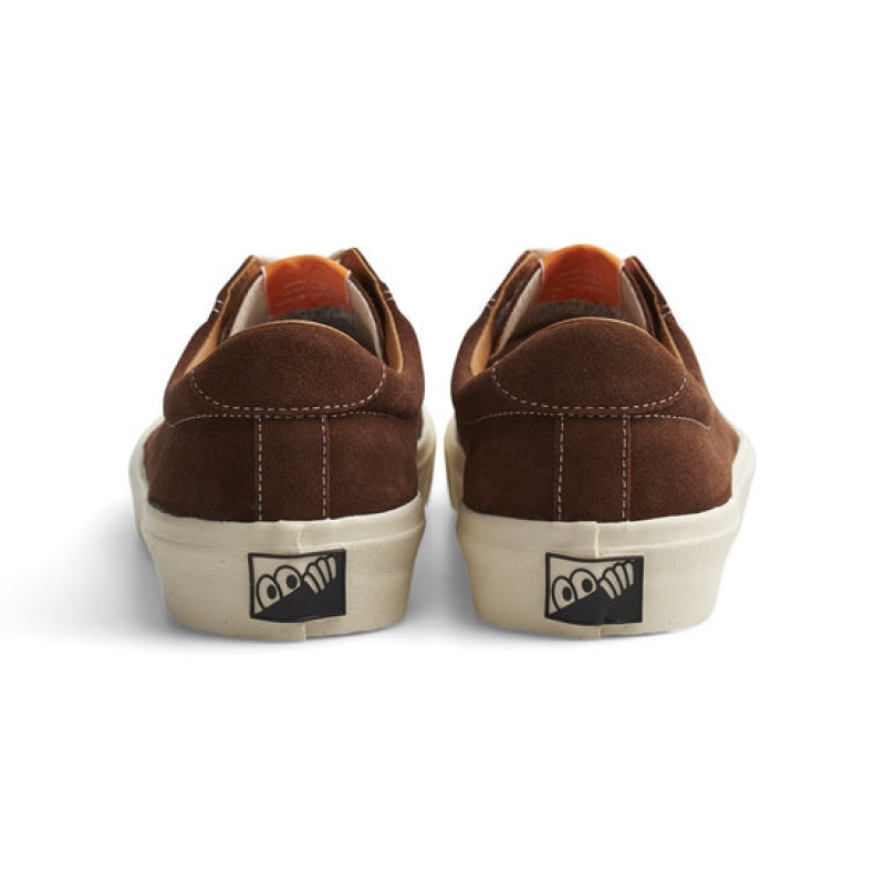 Brown / White Men's Last Resort AB VM001 Lo Suede Skate Shoes | Canada-3759641