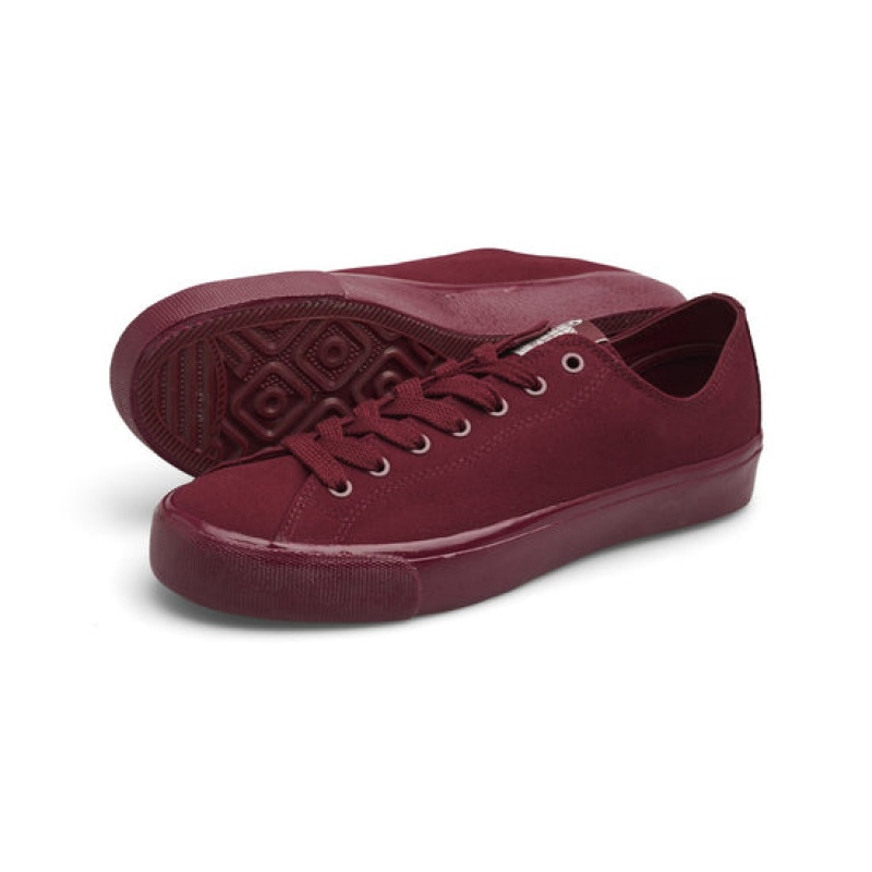 Burgundy Men's Last Resort AB VM003 Lo Canvas Skate Shoes | Canada-8304296
