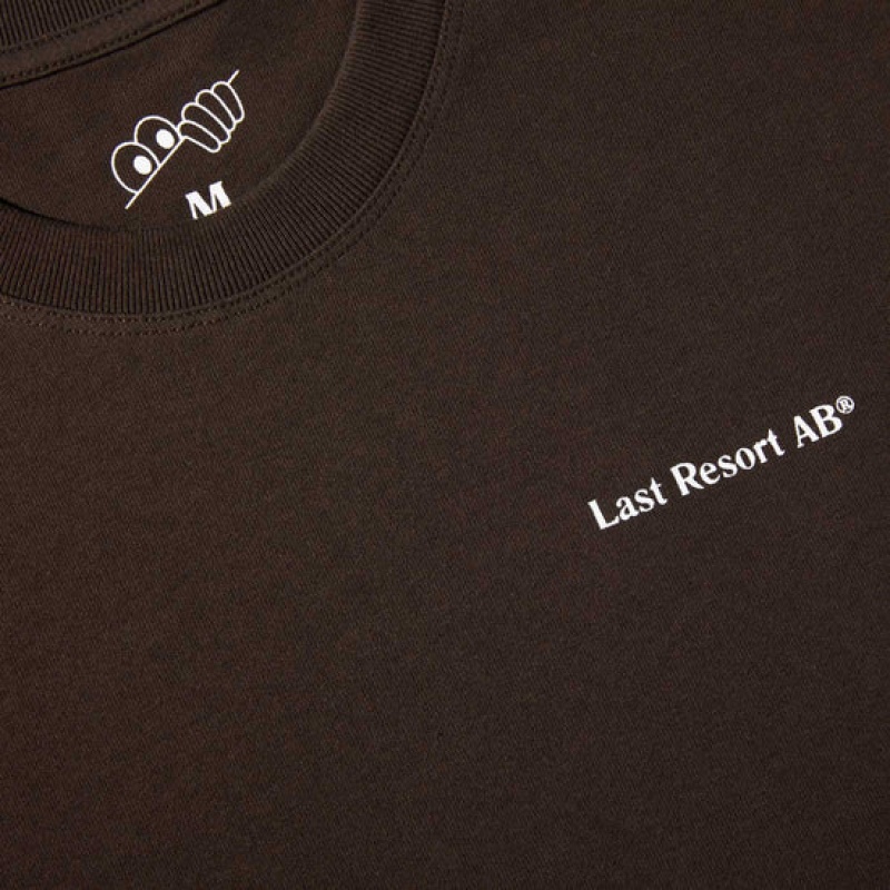 Dark Brown Men's Last Resort AB Atlas Monogram T Shirts | Canada-1954782