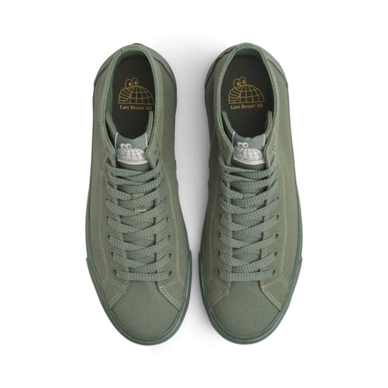 Green Men's Last Resort AB VM003 Hi Canvas Skate Shoes | Canada-2138976