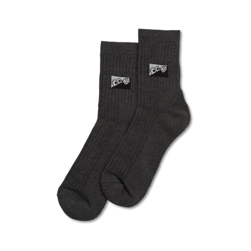 Grey Men\'s Last Resort AB Heel Tab Dress Socks | Canada-8259401