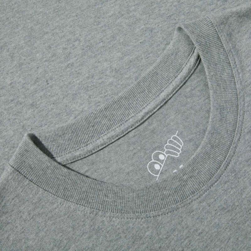 Grey Men's Last Resort AB Script LS T Shirts | Canada-8376105