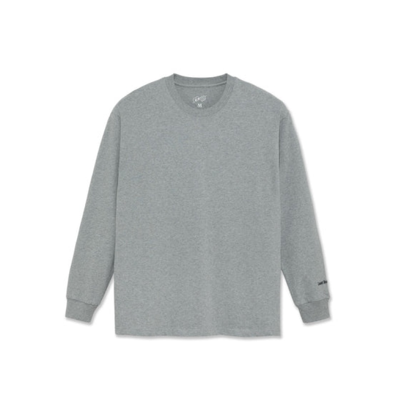 Grey Men\'s Last Resort AB Script LS T Shirts | Canada-8376105