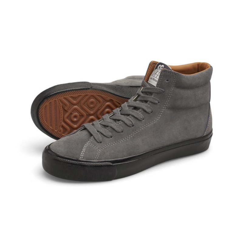 Grey / Black Men's Last Resort AB VM003 Hi Suede Skate Shoes | Canada-0473682