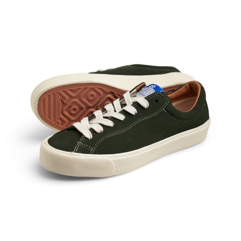 Olive / White Men's Last Resort AB VM003 Lo Suede Skate Shoes | Canada-7284530