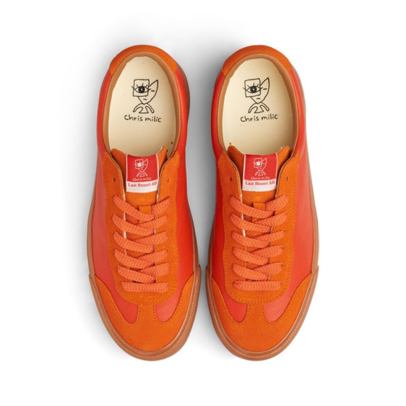 Orange Men's Last Resort AB VM004 Milic Leather/Suede Skate Shoes | Canada-5379028