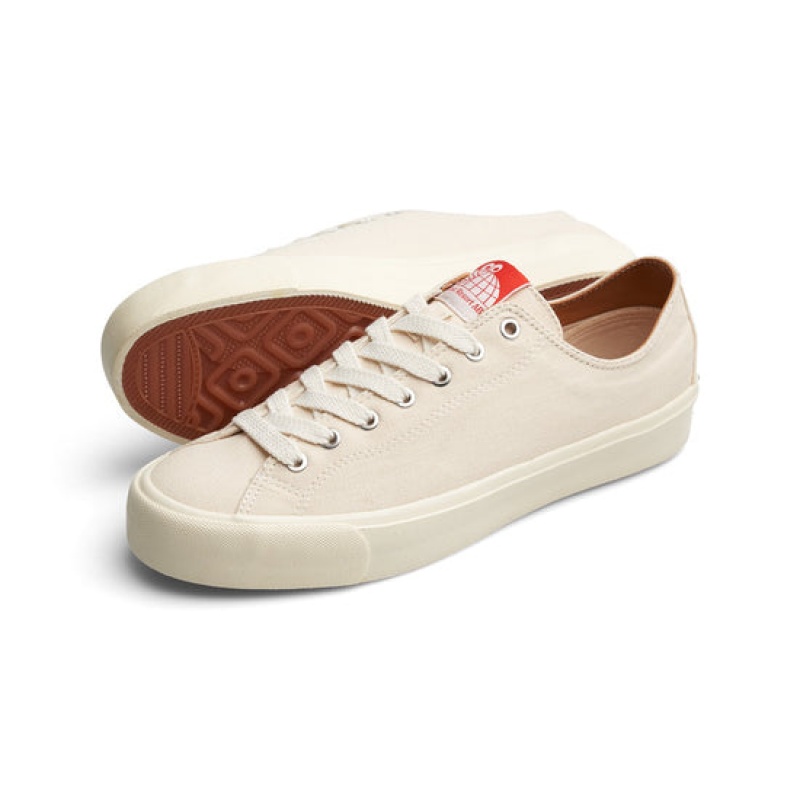 White / White Men's Last Resort AB VM003 Lo Canvas Skate Shoes | Canada-1507836