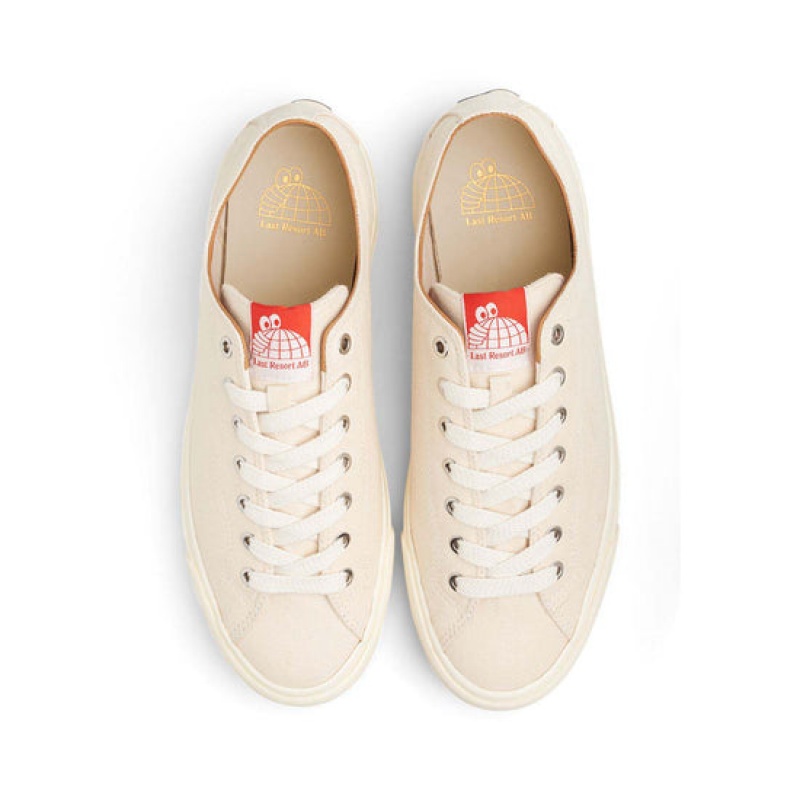 White / White Men's Last Resort AB VM003 Lo Canvas Skate Shoes | Canada-1507836