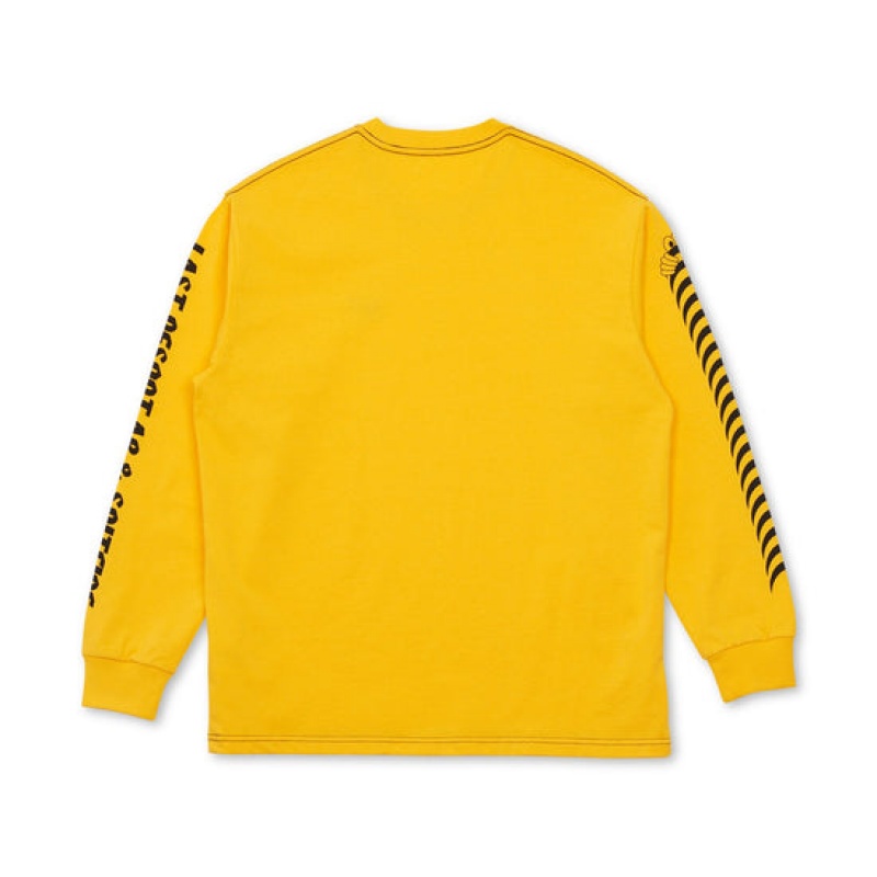 Yellow Men's Last Resort AB LRAB x SPITFIRE LS T Shirts | Canada-8792406