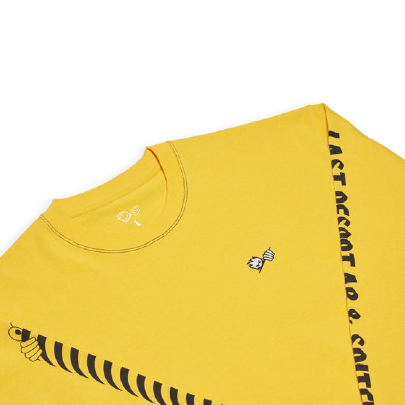 Yellow Men's Last Resort AB LRAB x SPITFIRE LS T Shirts | Canada-8792406